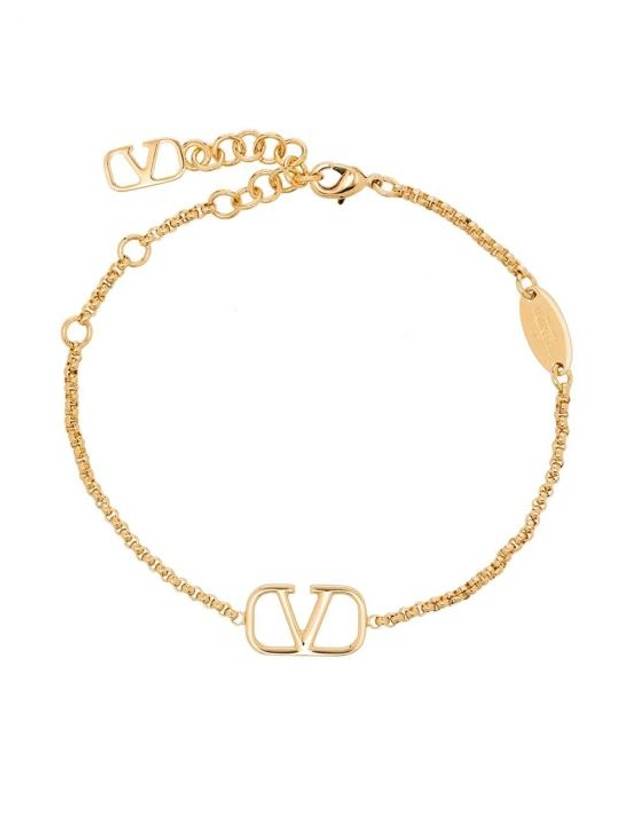 V Logo Signature Chain Bracelet Gold - VALENTINO - BALAAN 1