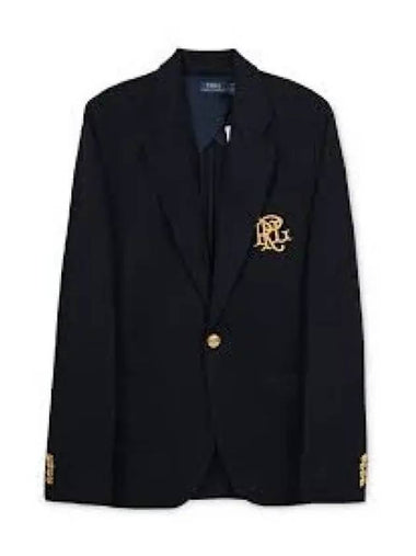 W double knit jacquard blazer navy 1236634 - POLO RALPH LAUREN - BALAAN 1