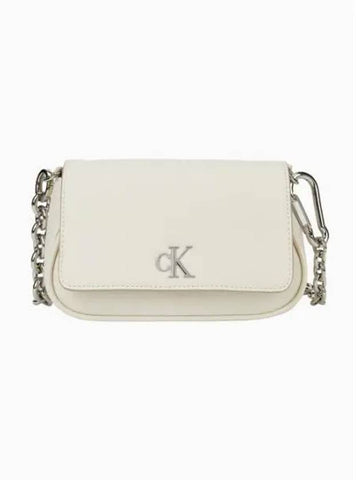 JEANS Women s CKJ Minimal Monogram Flap Wrap Chain Shoulder Bag 4K3034G 67U - CALVIN KLEIN - BALAAN 1