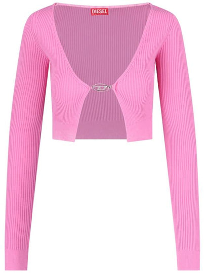 M Latina Cropped Knit Cardigan Pink - DIESEL - BALAAN 2