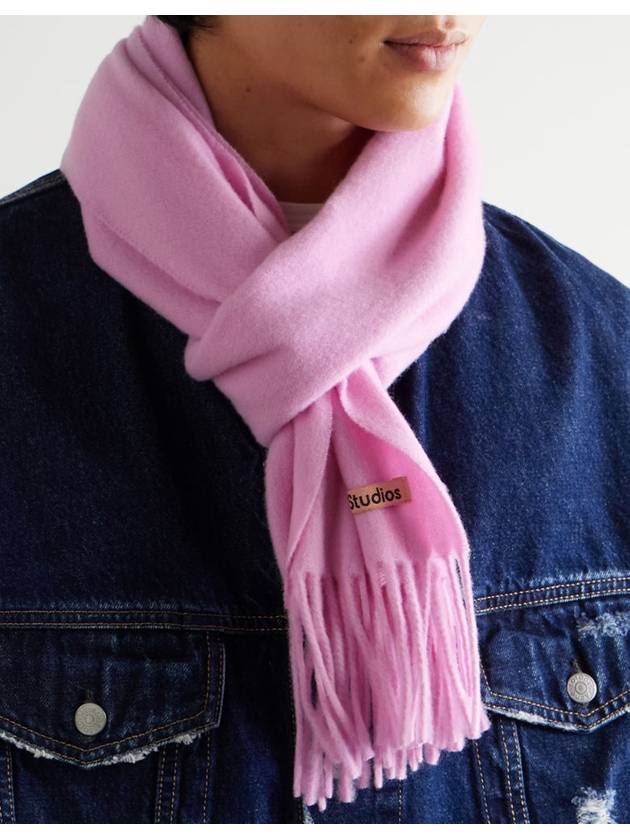 Wool Fringe Muffler Light Pink - ACNE STUDIOS - BALAAN 6