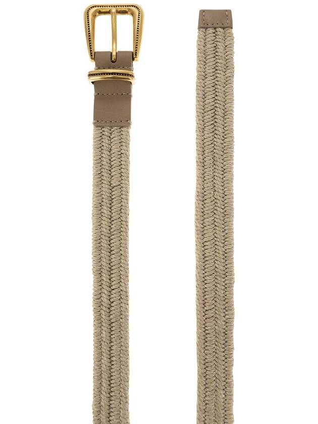 Rustic woven linen belt - BRUNELLO CUCINELLI - BALAAN 2