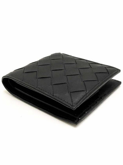 Intrecciato Coin Pocket Bifold Half Wallet Black - BOTTEGA VENETA - BALAAN 2