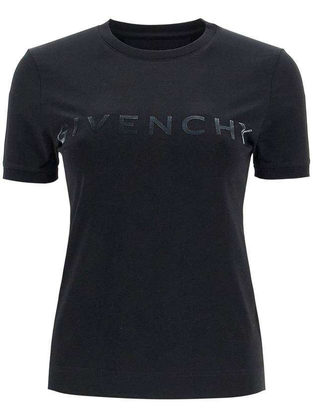 flocked logo t-shirt with - GIVENCHY - BALAAN 1