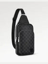 Avenue AVENUE Leather Sling Bag Black Silver - LOUIS VUITTON - BALAAN 7