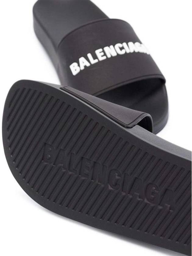 Men's Logo Full Slippers Black - BALENCIAGA - BALAAN 5