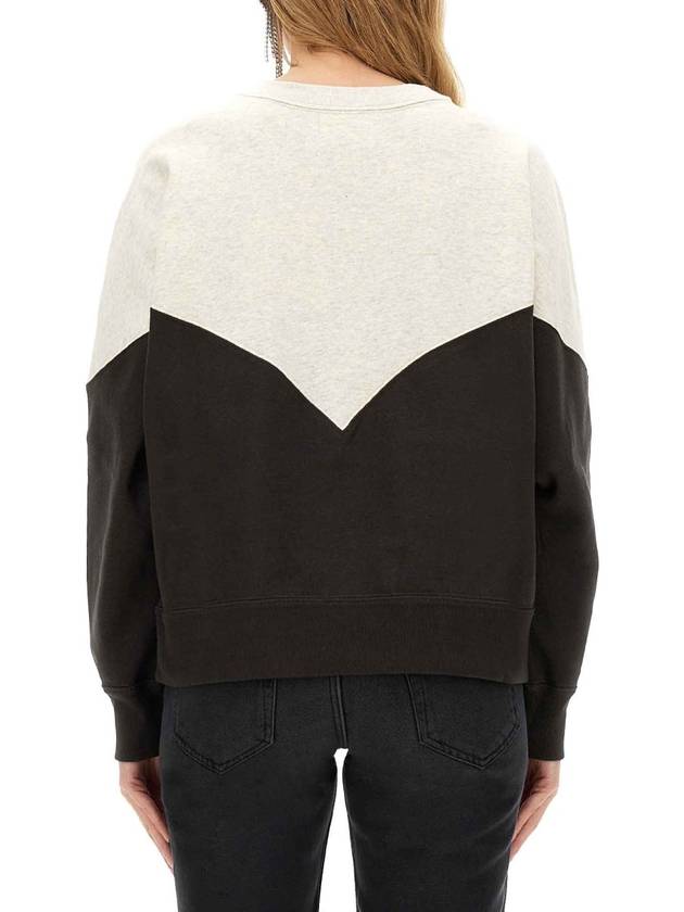 Houston Two-Tone Logo Cotton Sweatshirt Black - ISABEL MARANT ETOILE - BALAAN 6