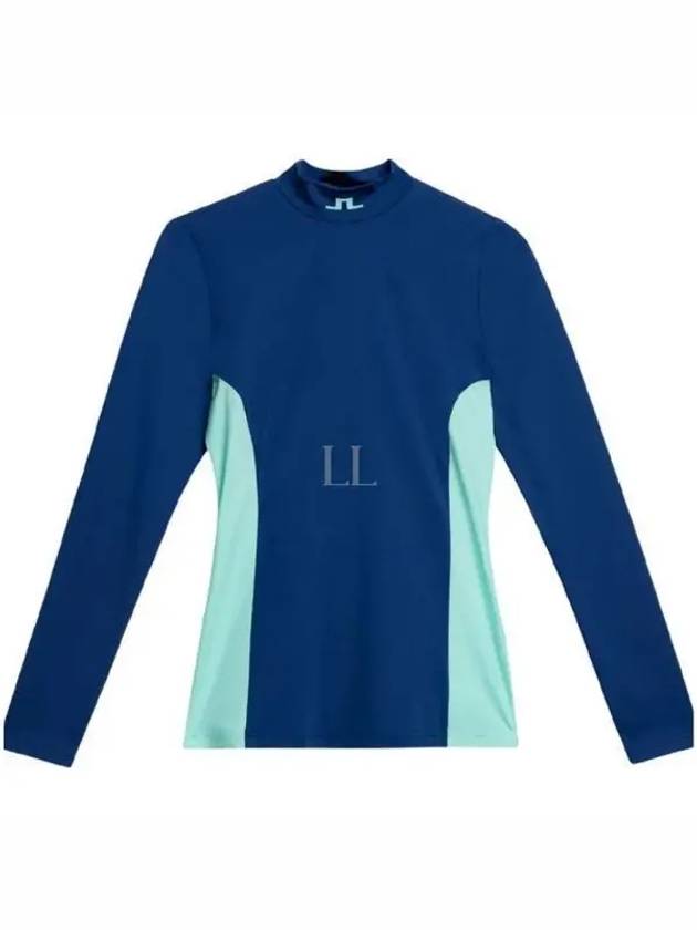 Thabisa Mockneck Long Sleeve T-Shirt Estate Blue - J.LINDEBERG - BALAAN 2