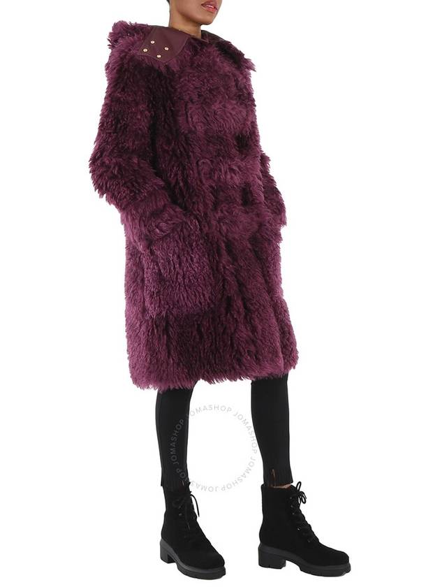 Burberry Ladies Deep Maroon Montgomery Faux Fur Ear Applique Tailored Coat, Brand Size 8 (US Size 6) - BURBERRY - BALAAN 2