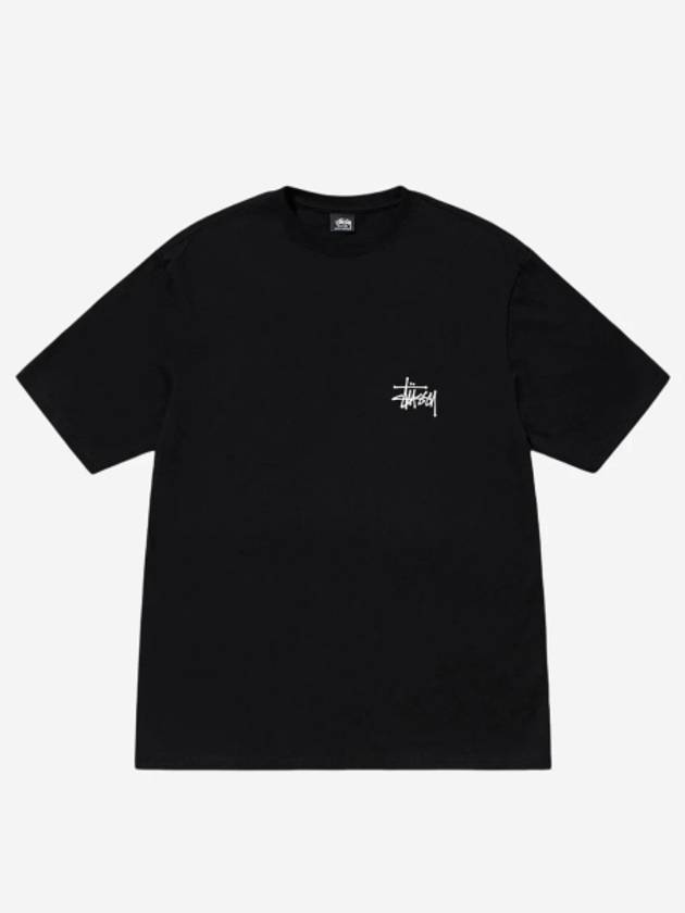 Basic Short Sleeve T-Shirt  Black - STUSSY - BALAAN 4