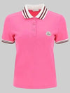 Hot pink women s short sleeve polo t shirt 8A00005 84720 544 - MONCLER - BALAAN 1