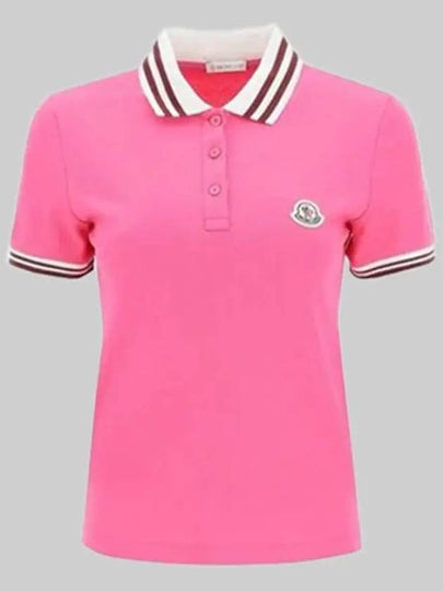 Hot pink women s short sleeve polo t shirt 8A00005 84720 544 - MONCLER - BALAAN 2