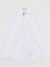 Men s Cotton Oxford Placket Long Sleeve Shirt White - THOM BROWNE - BALAAN 4