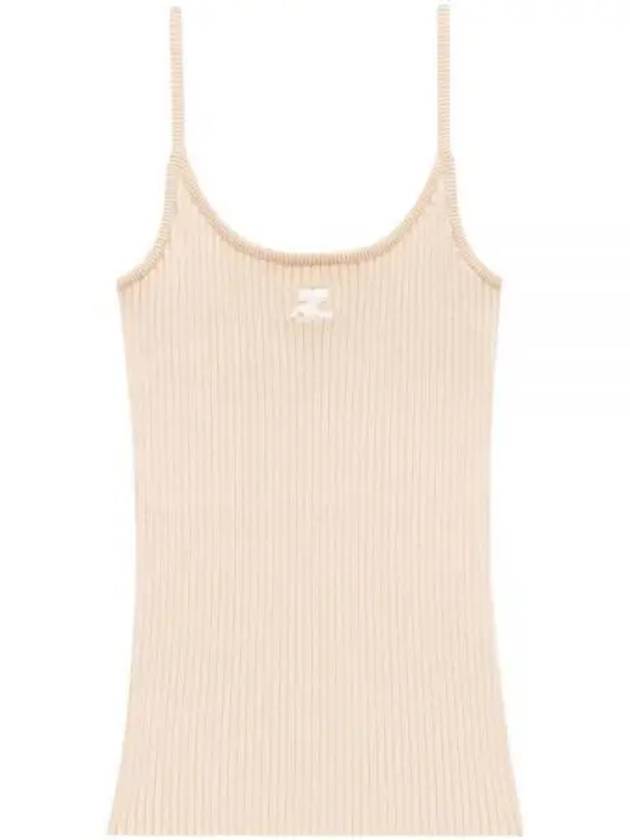 Logo Knit Sleeveless Beige - COURREGES - BALAAN 2