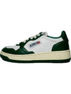 Women's Medalist Green Tab Leather Low Top Sneakers White - AUTRY - BALAAN 4