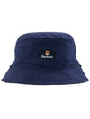 Cotton Reversible Bucket Hat Navy - BARBOUR - BALAAN 4