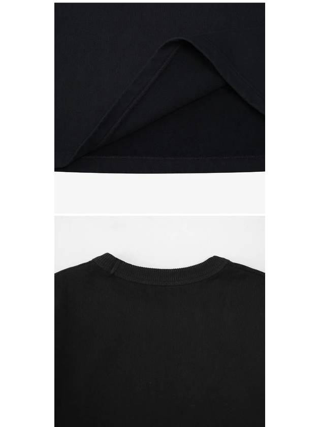 Logo Cropped Neck Oversized Fit Sweatshirt Black - ACNE STUDIOS - BALAAN 5