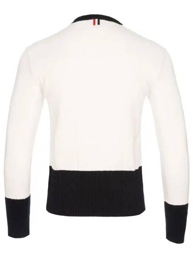 RWB Striped Cotton Knit Top White - THOM BROWNE - BALAAN 3