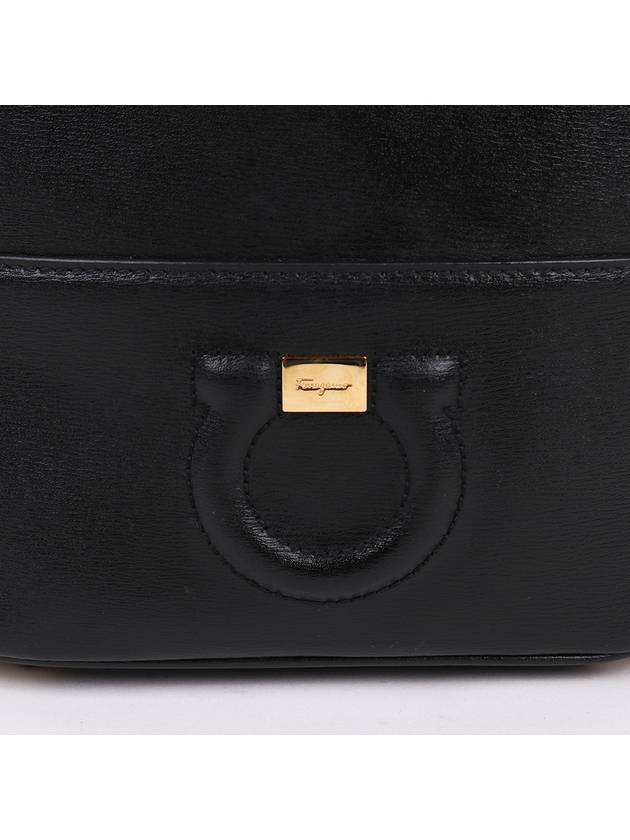 Ferragamo Black Gancini Mini Bucket Crossbody Bag - SALVATORE FERRAGAMO - BALAAN 2