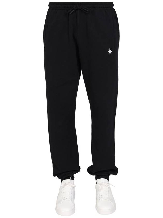 Cross Relaxed Drawstring Track Pants Black - MARCELO BURLON - BALAAN 2