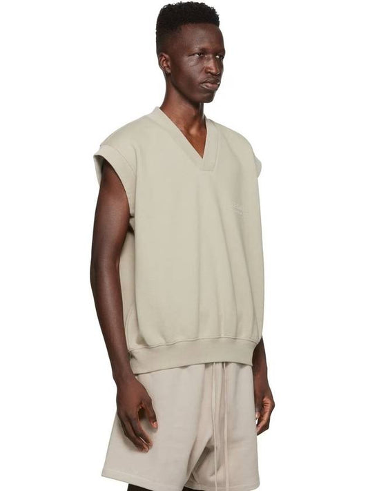 Essential Fear of God Vneck Vest 192SU225051FW Smoke - FEAR OF GOD - BALAAN 2