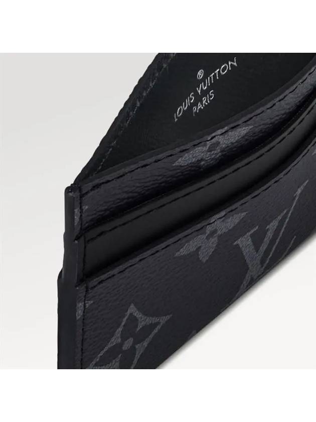 Monogram Eclipse Double Card Wallet Black - LOUIS VUITTON - BALAAN 5