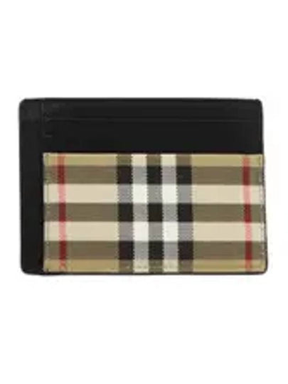 Men's Vintage Check Money Clip Card Wallet Beige - BURBERRY - BALAAN 2