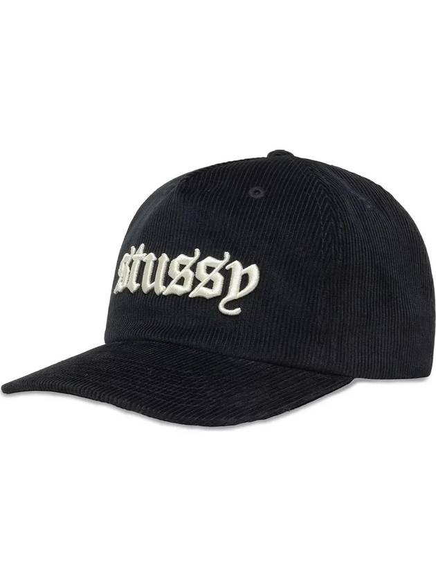 Mid-Depth Old English Snapback Black - STUSSY - BALAAN 4