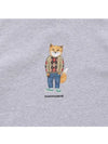 Women's Dress Fox Printing Sweatshirt Grey - MAISON KITSUNE - BALAAN 4