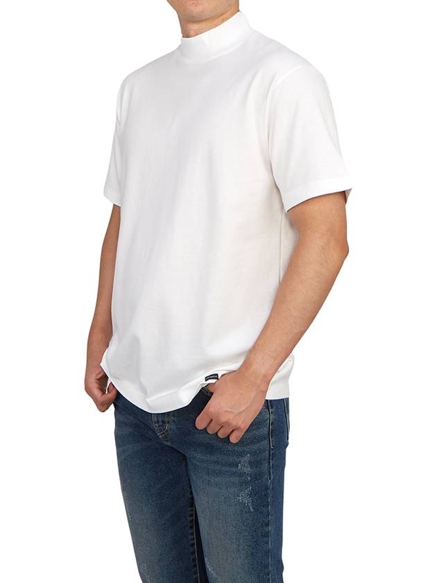 Turtleneck Cotton Short Sleeve T-Shirt White - NANAMICA - BALAAN 6