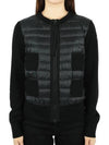 Women s Padded Wool Zip Up Cardigan Black - MONCLER - BALAAN 2