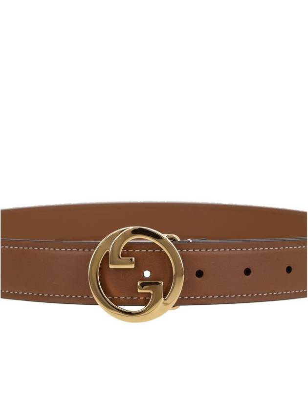 blondie leather belt brown - GUCCI - BALAAN 4