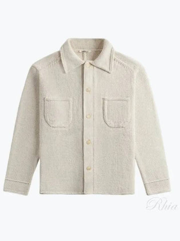 24 Cotton Lily Yan Knit Blouson Ivory A24SB01CL - AURALEE - BALAAN 1