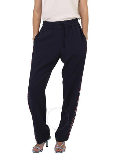 Kenzo Midnight Blue Straight-Leg Cropped Track Pants, Brand Size 38 (US Size 6) - KENZO - BALAAN 1