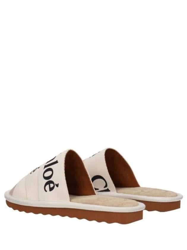 Woody Logo Strap Canvas Slippers White - CHLOE - BALAAN 5