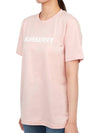 Women's Logo Print Cotton Short Sleeve T-Shirt Pink - BURBERRY - BALAAN 5