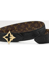 LV Flowergram 30MM Reversible Leather Belt Black Brown - LOUIS VUITTON - BALAAN 3