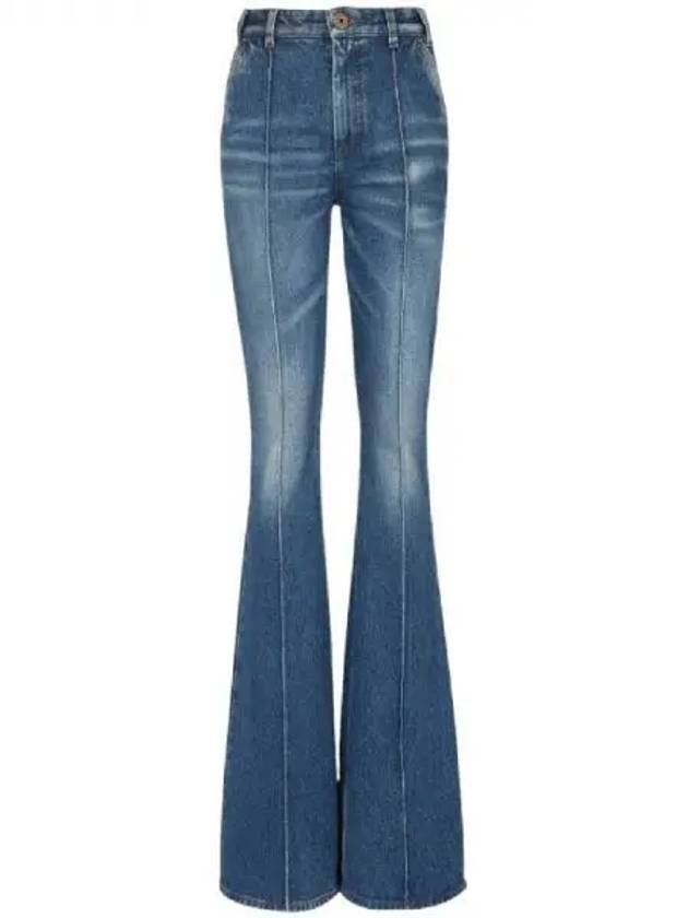 Front pleated flare denim pants 271110 - BALMAIN - BALAAN 1