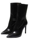 Pointed Toe Ankle Middle Boots Black - AMI - BALAAN 2