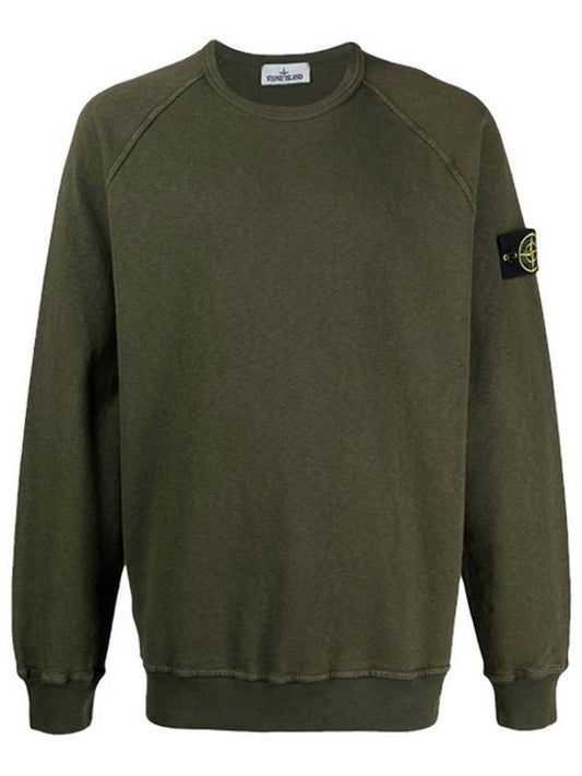 Men's Waffen Patch Round Sweatshirt Khaki - STONE ISLAND - BALAAN.