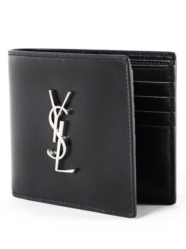 East/West Wallet In Smooth Leather Black - SAINT LAURENT - BALAAN 3