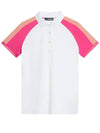 Perinne Short Sleeve Polo Shirt Fuchsia Purple White - J.LINDEBERG - BALAAN 3