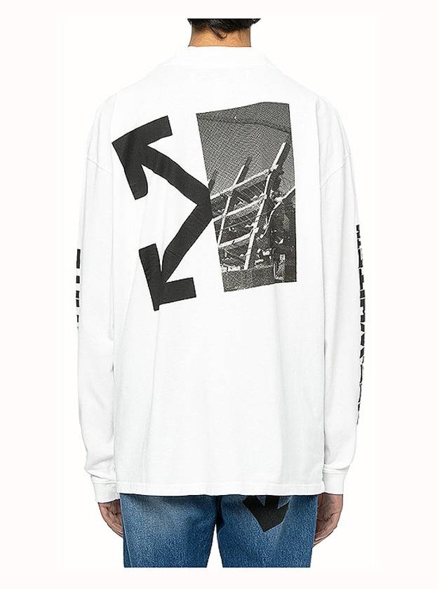 Arrow Overfit Long Sleeve T Shirt White - OFF WHITE - BALAAN 7