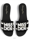 Dway Slide Black White Embroidered Cotton KCO136EZD S900 - DIOR - BALAAN 3