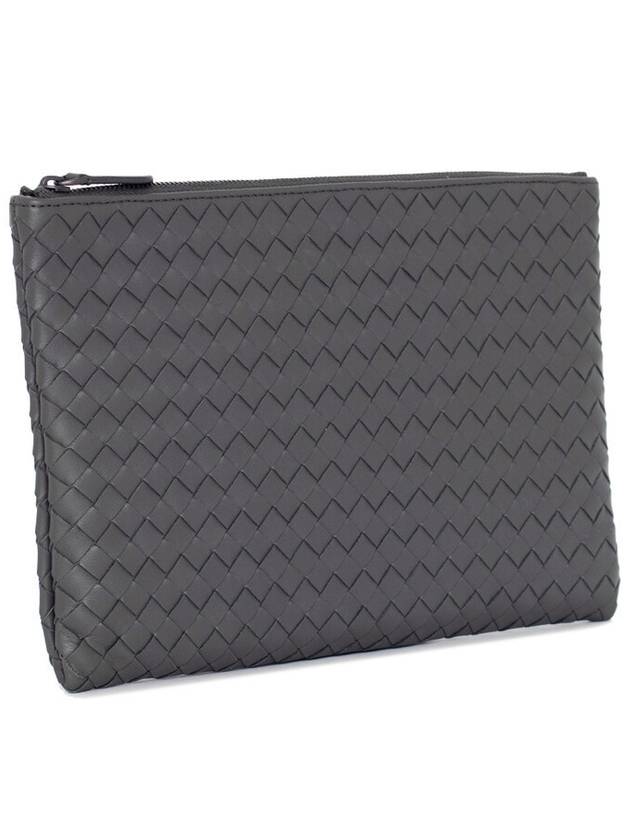 Intrecciato Clutch Bag Gray - BOTTEGA VENETA - BALAAN 3