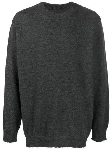 Signature Stitch Crew Neck Wool Alpaca Knit Top Grey - MAISON MARGIELA - BALAAN 1