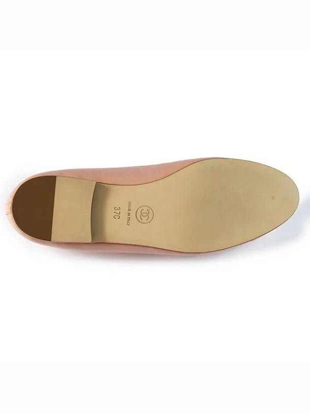 CC Logo Leather Ballerina Pink - CHANEL - BALAAN 5