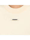 Le Grosgrain Logo Pullover Cotton Knit Top Beige - JACQUEMUS - BALAAN 9