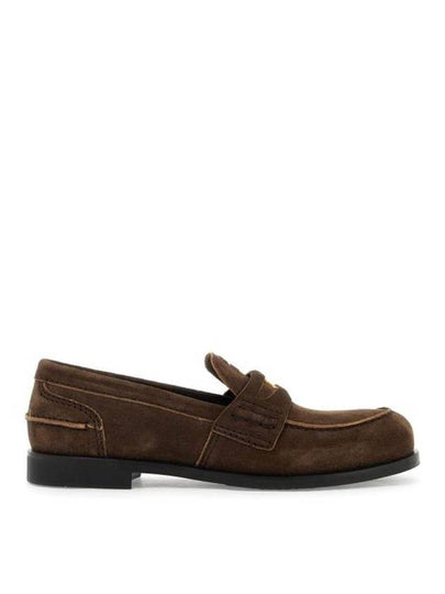 Suede Penny Loafer Brown - MIU MIU - BALAAN 2