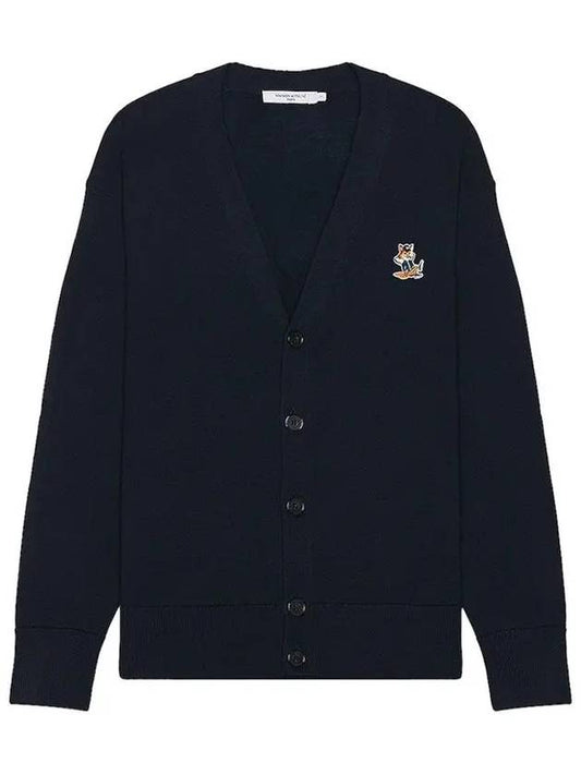 Dressed Fox Patch Relaxed Cardigan Navy - MAISON KITSUNE - BALAAN 2